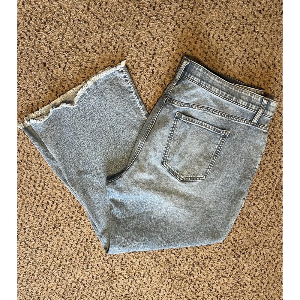 Terra & Sky Women's Size 20W Flare Leg Light Blue Denim Jeans Button & Zip Waist - Picture 5 of 15